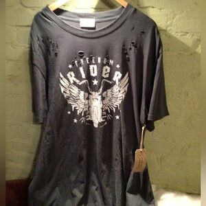 NEW! freedom Rider distressed tee